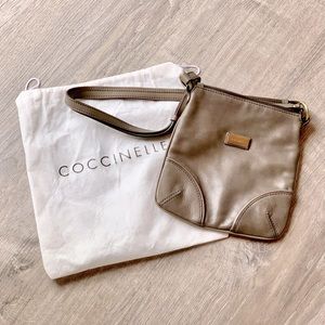 [Coccinelle] soft leather, tan/neutral, crossbody purse w dustbag